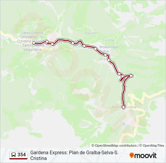 354 Bus Line Map