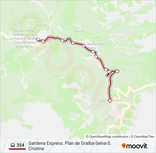 354 Bus Line Map