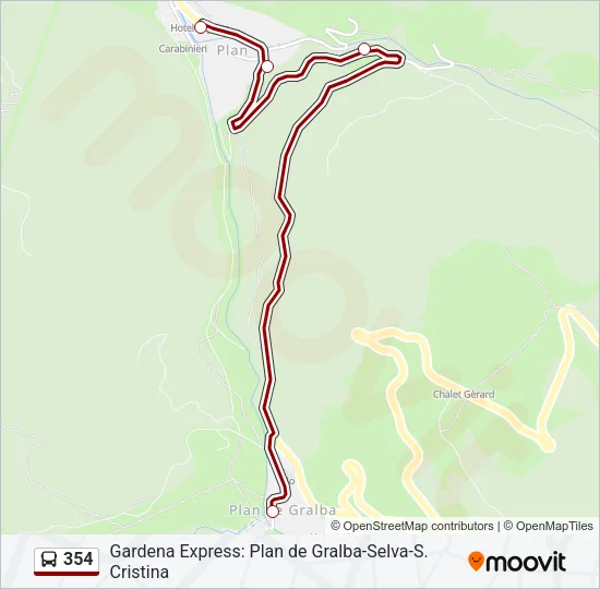 354 Bus Line Map