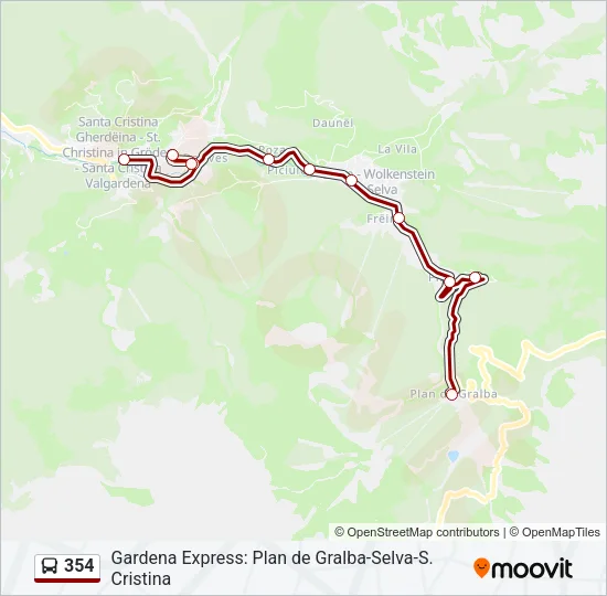 354 Bus Line Map