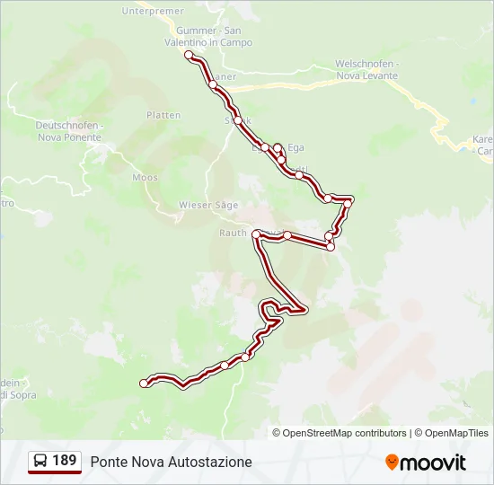 189 Bus Line Map