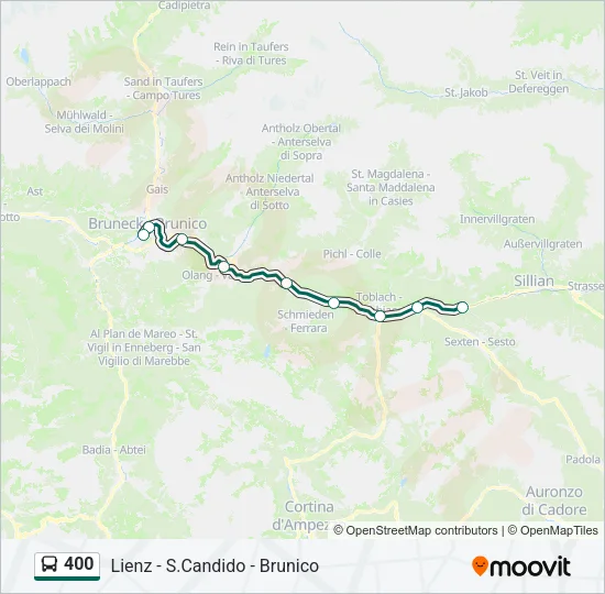 400 Bus Line Map