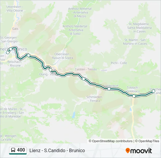 400 Bus Line Map