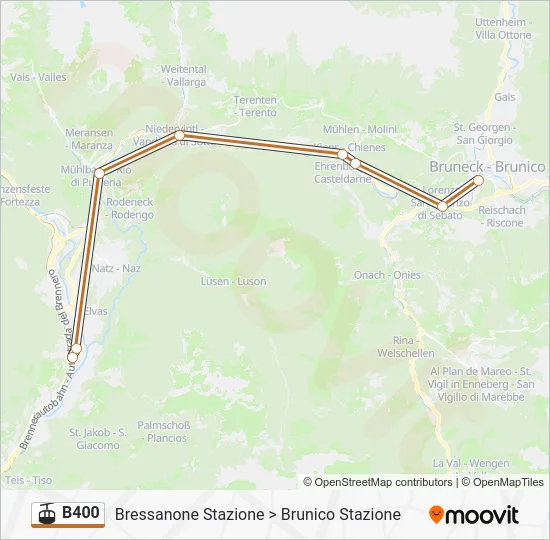 B400  Line Map
