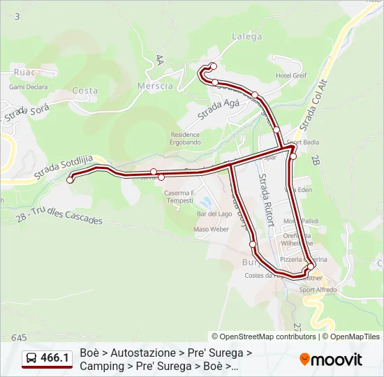 466.1 Bus Line Map