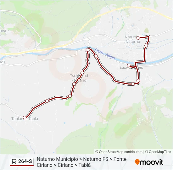 264-S Bus Line Map