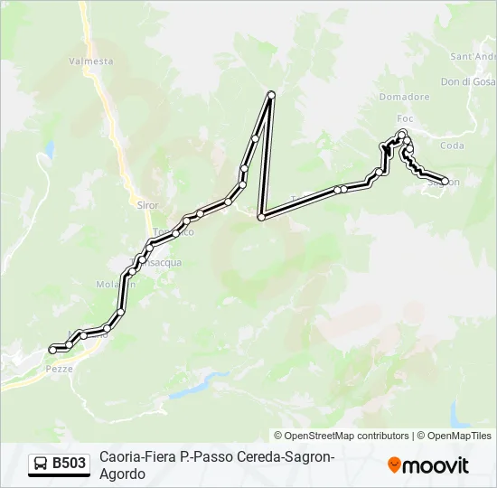 B503 Bus Line Map