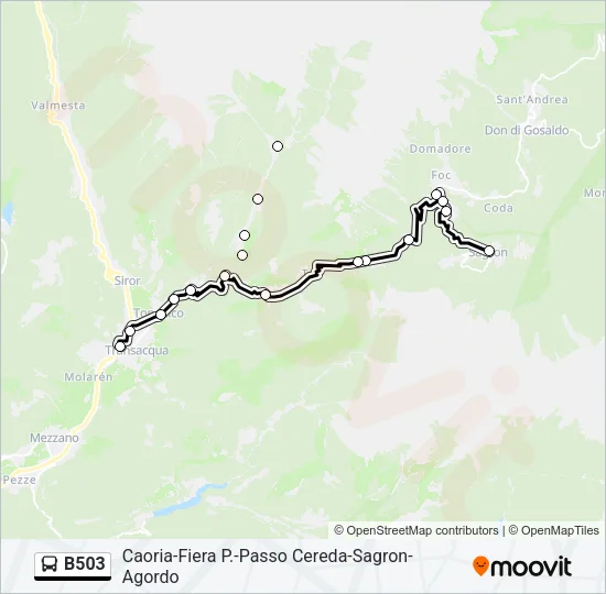 B503 Bus Line Map