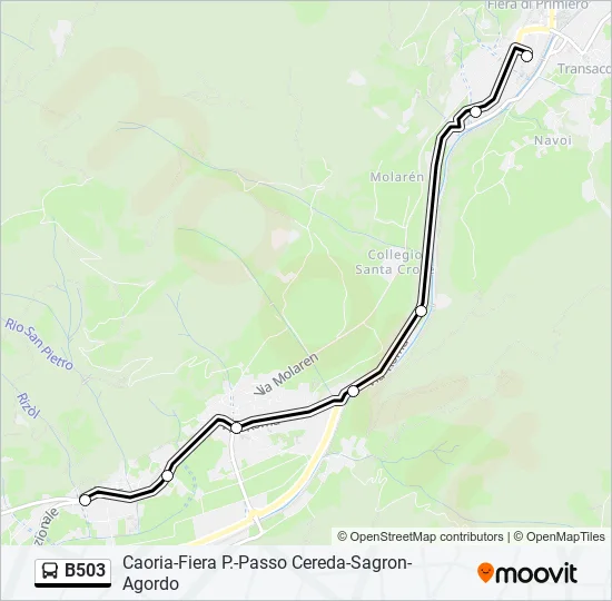B503 Bus Line Map