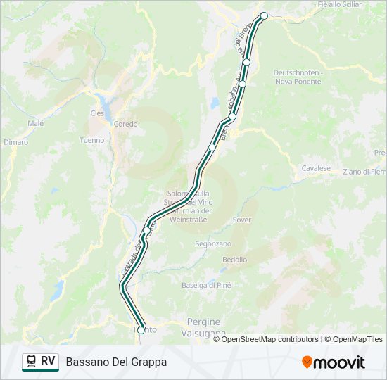 RV Train Line Map