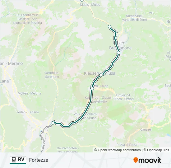 RV Train Line Map