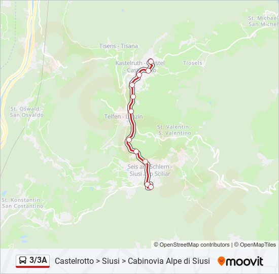 3/3A bus Line Map