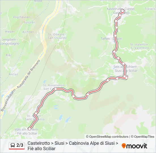 2/3 Bus Line Map