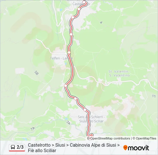 2/3 Bus Line Map