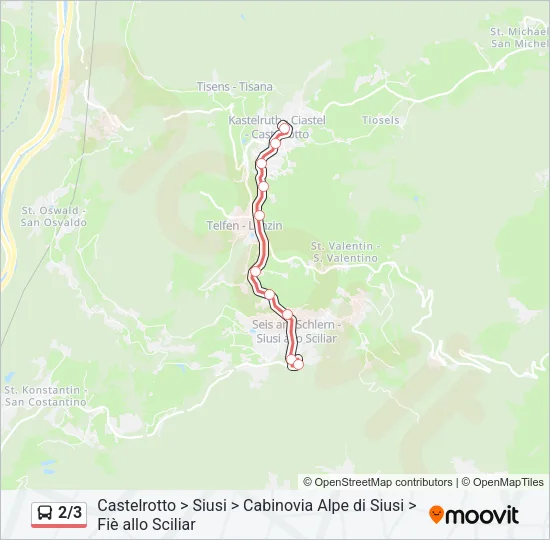 2/3 Bus Line Map