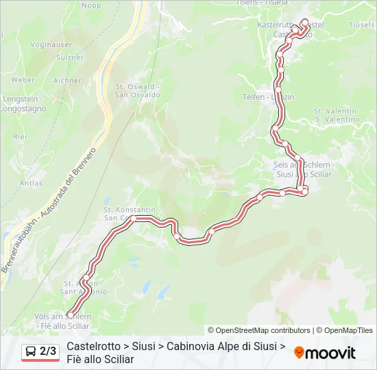2/3 Bus Line Map
