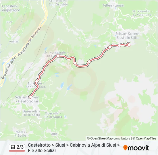 2/3 Bus Line Map