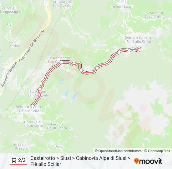 2/3 Bus Line Map