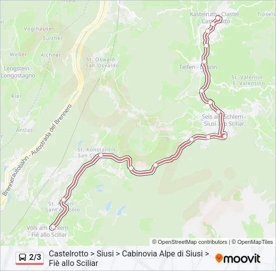 2/3 Bus Line Map