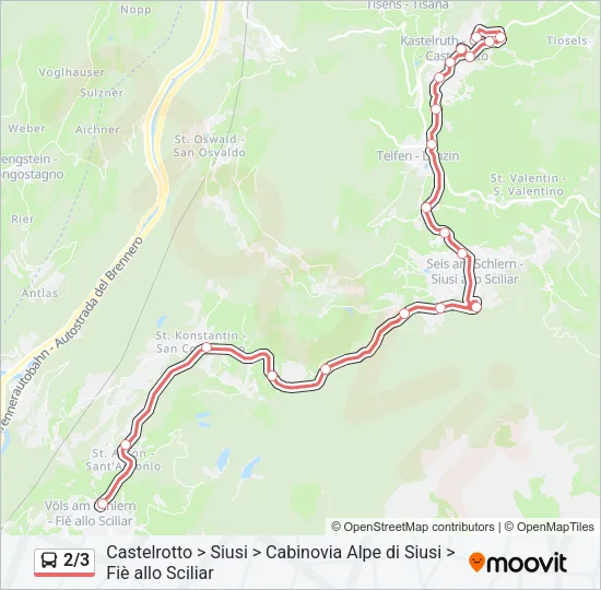 2/3 Bus Line Map
