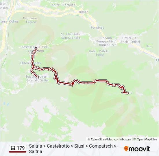 179 Bus Line Map