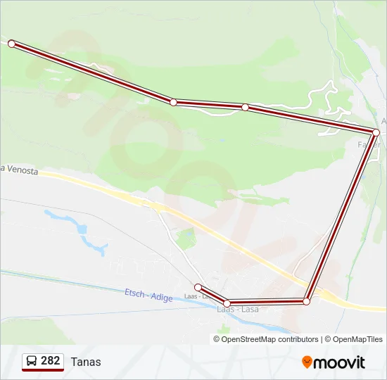 282 Bus Line Map