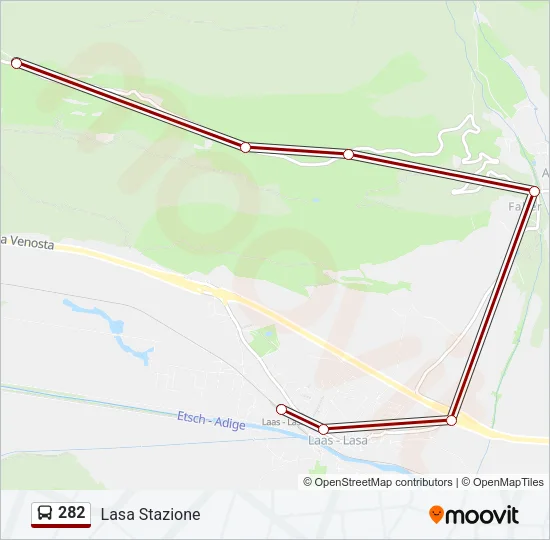 282 Bus Line Map