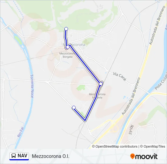 NAV Bus Line Map