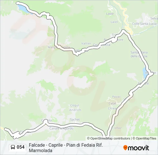 054 Bus Line Map