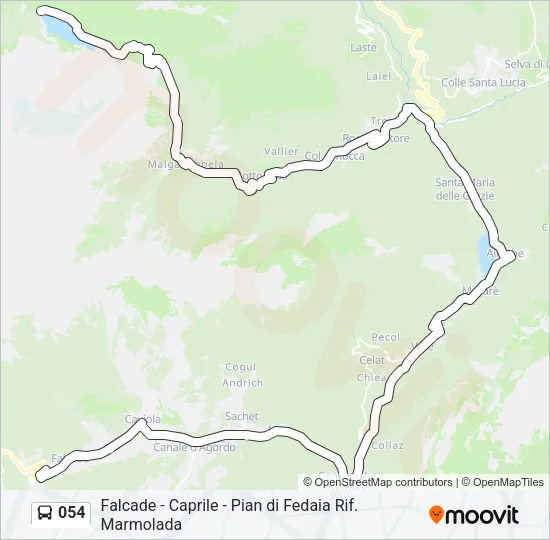 054 Bus Line Map