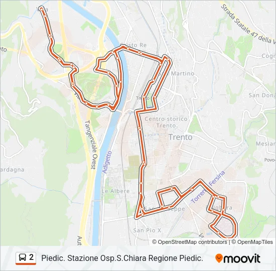 2 Bus Line Map