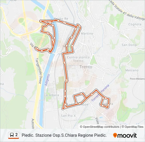 2 Bus Line Map