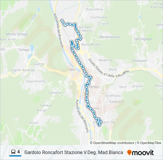 4 Bus Line Map