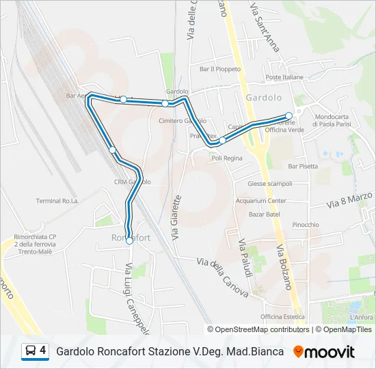 4 Bus Line Map
