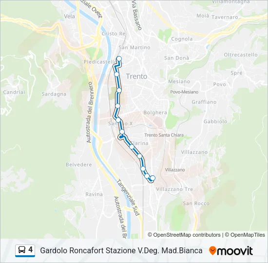 4 Bus Line Map
