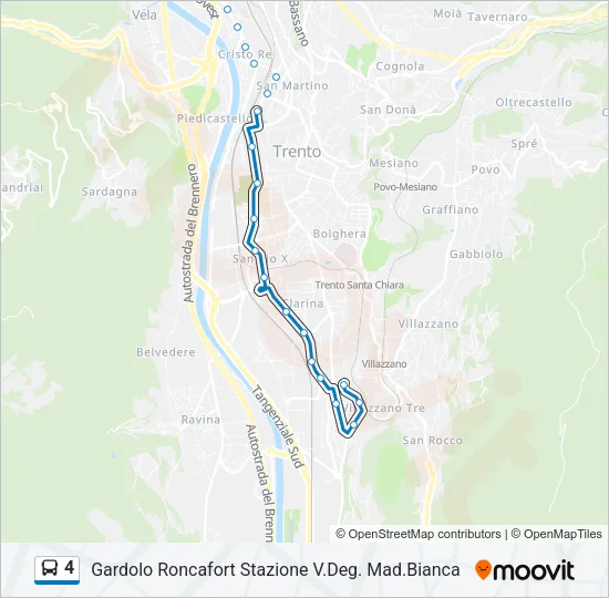 4 Bus Line Map