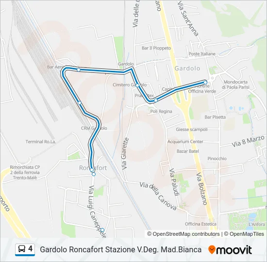 4 Bus Line Map