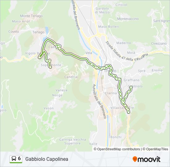 6 bus Line Map