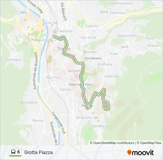 6 Bus Line Map