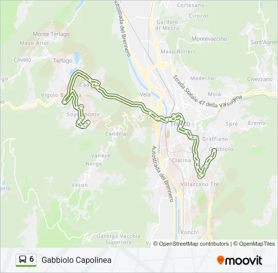 6 Bus Line Map