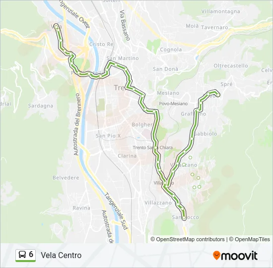 6 Bus Line Map
