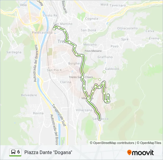 6 Bus Line Map