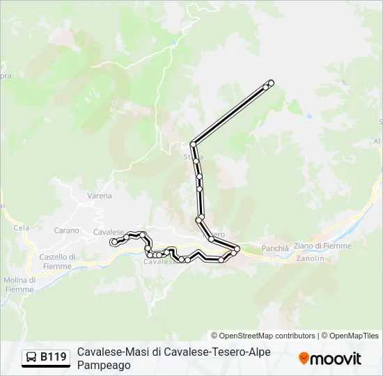 B119 Bus Line Map