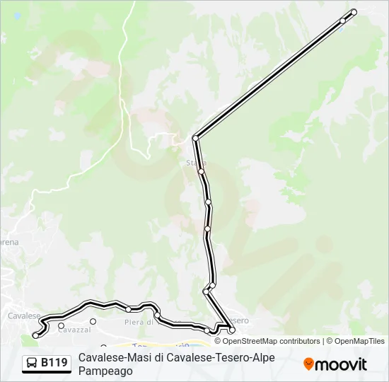 B119 Bus Line Map