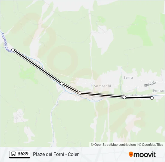 B639 Bus Line Map