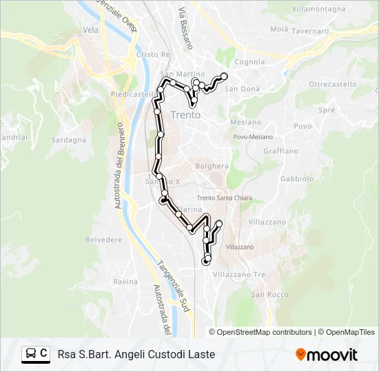 C Bus Line Map