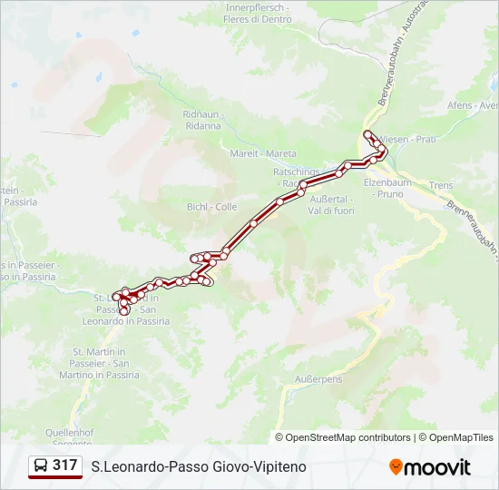 317 Bus Line Map