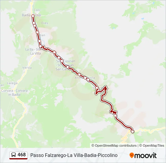 468 Bus Line Map