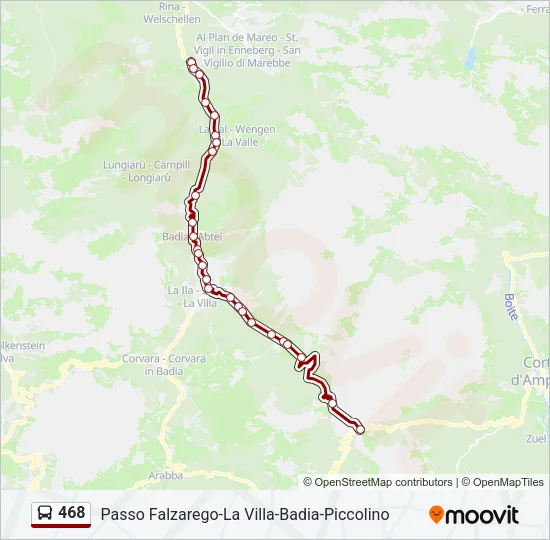 468 Bus Line Map