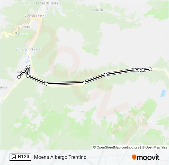 B123 Bus Line Map